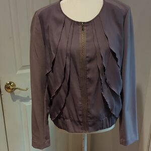 GAP Women's Purple Ruffled Jacket